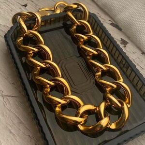 Vintage Chunky Gold Chain Statement Necklace
